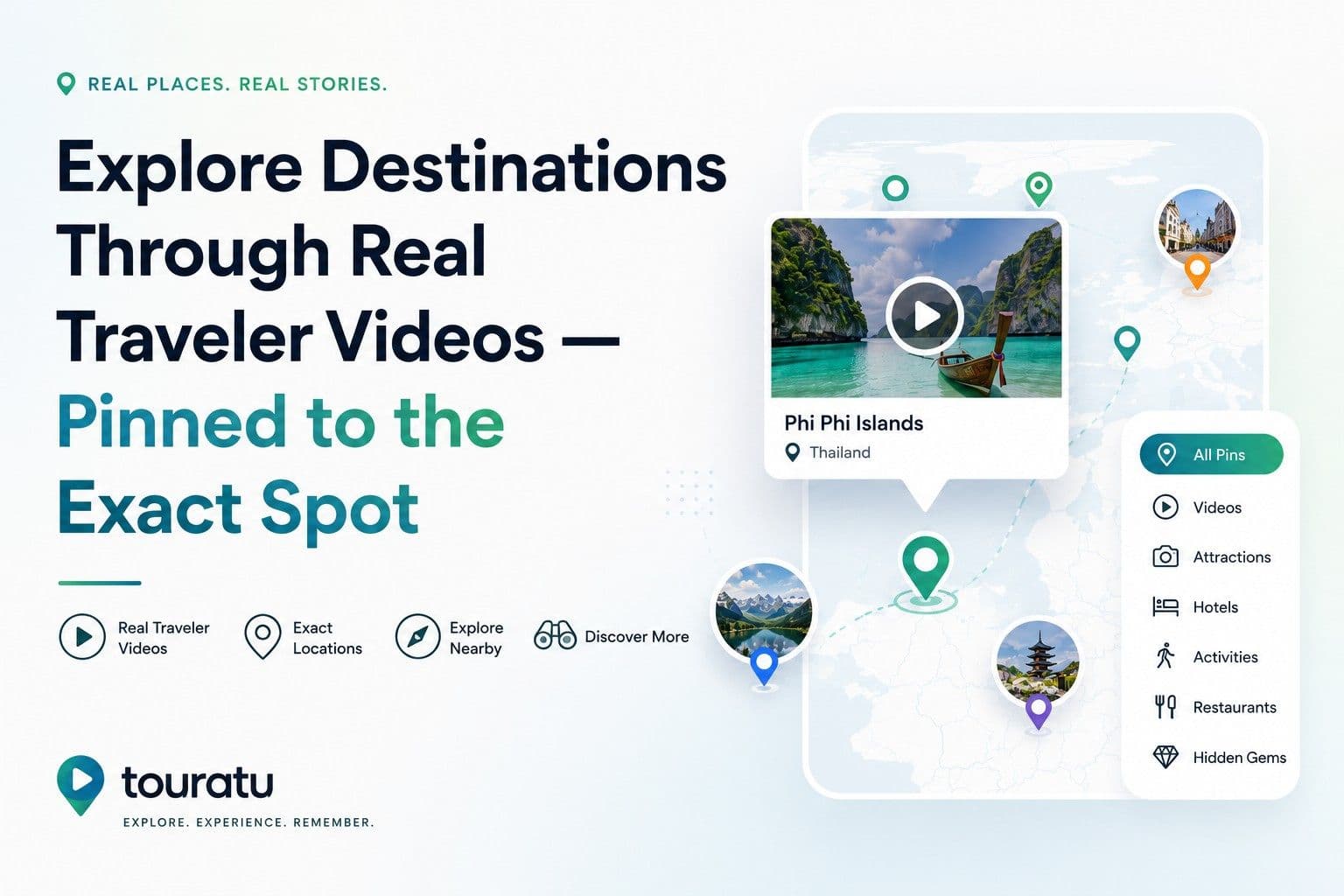 Explore destination through real traveler Videos