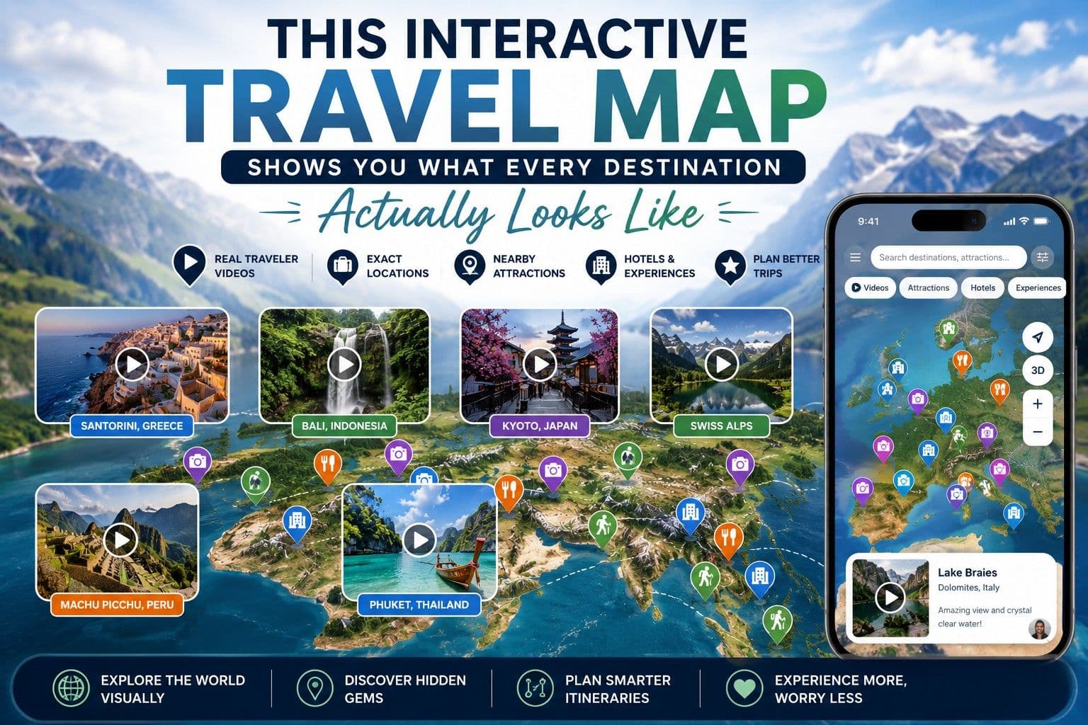 Interactive Travel Map: See What Every Destination Looks Like